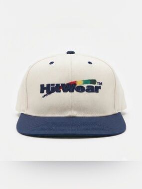 Vintage‎ HitWear Snapback Hat Cap Embroidered Logo Two-Tone Cotton Adjustable